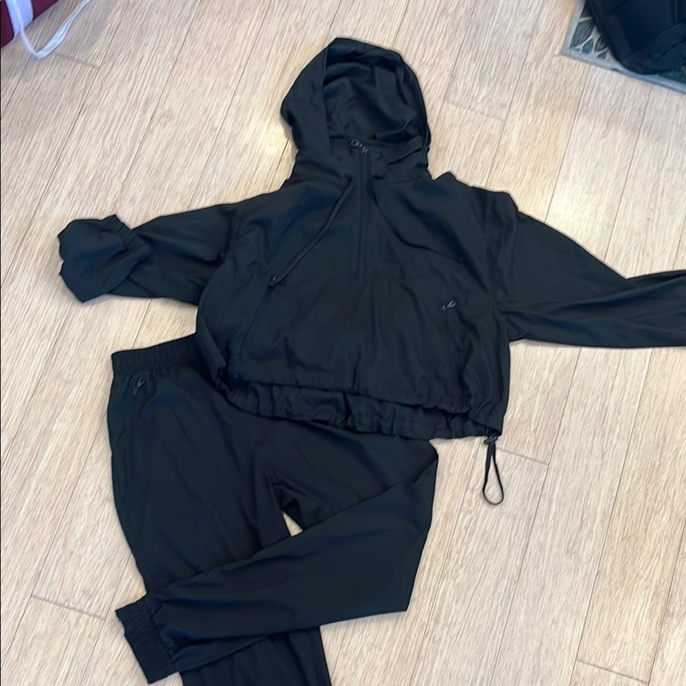 Girlfriend Collective Black Tracksuit Set